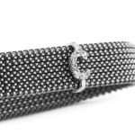 <b>LETTERS </b><br>Bracelet with gold letter and pavé diamonds - Image 3