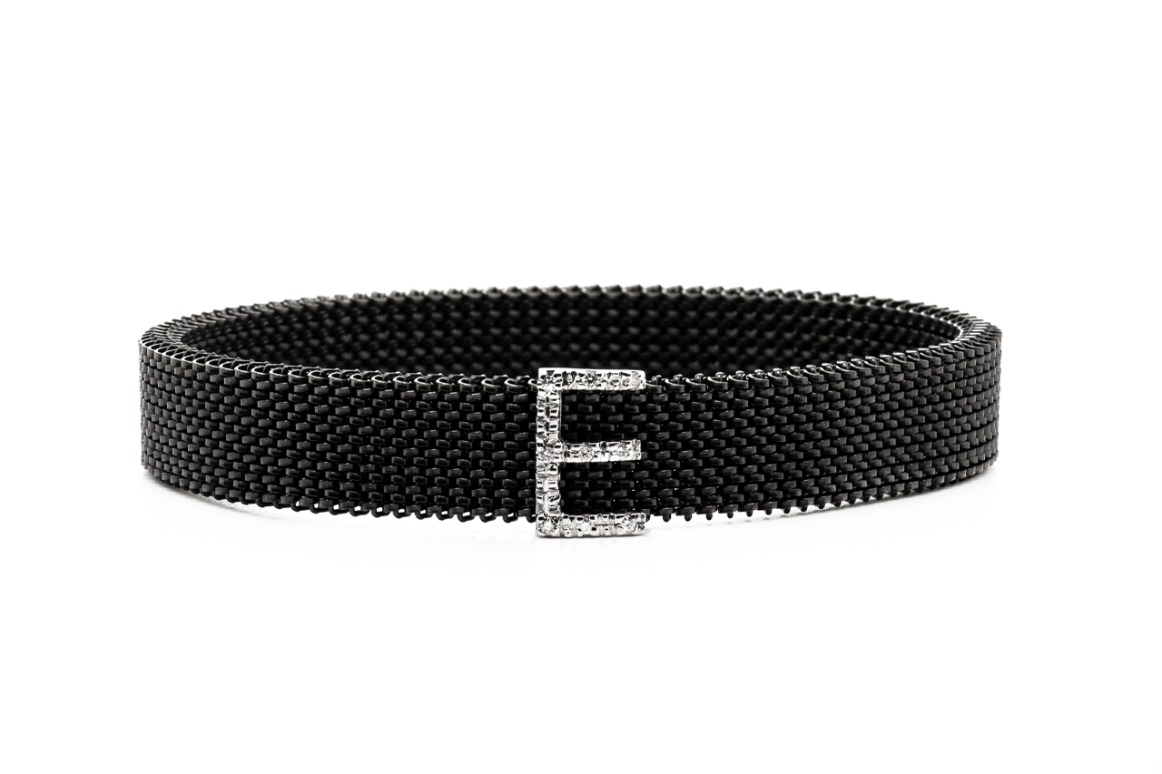 <b>LETTERE </b><br> Bracciale Lettera in oro e diamanti