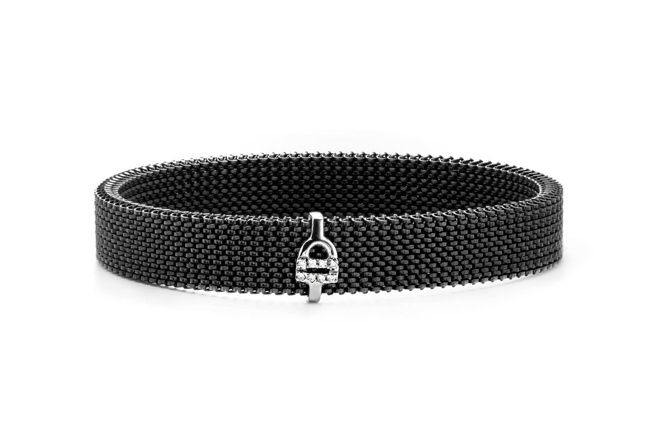 <b>Symbol </b><br>Bracciale Lucchetto in oro e diamanti 