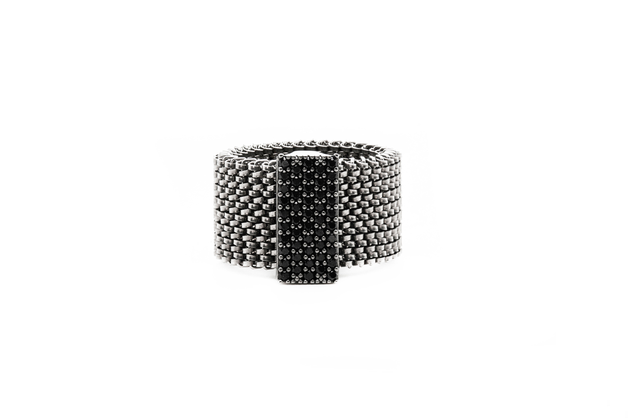 anello baretta zirconi