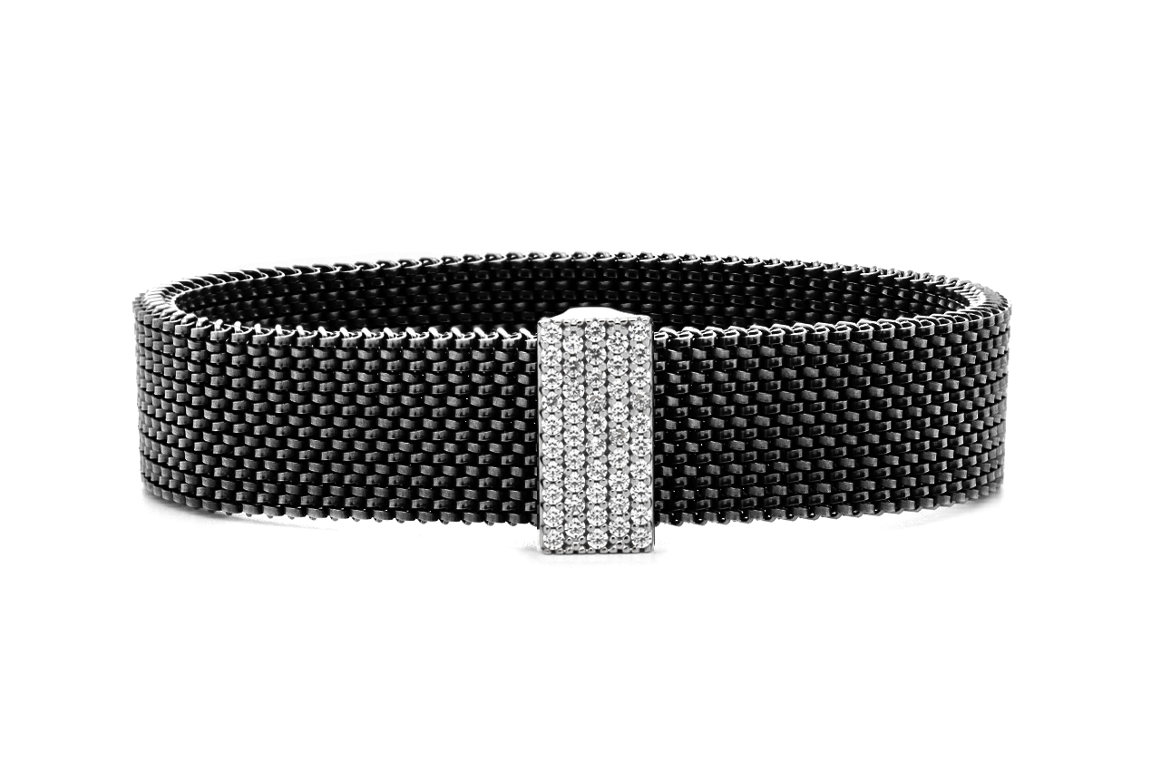 <b>Iconic Edge </b><br>Bracciale con pavé di zirconi